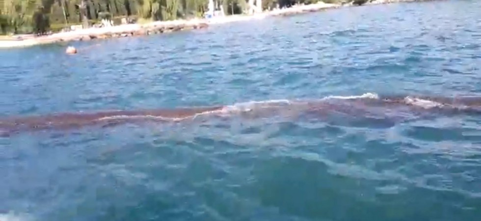 Dall'acqua esce un tubo, chiusa la spiaggia e intervengono i vigili del fuoco
